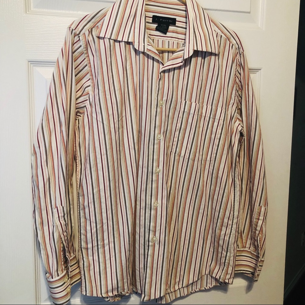 Men’s Button Down Striped Casual Shirt
